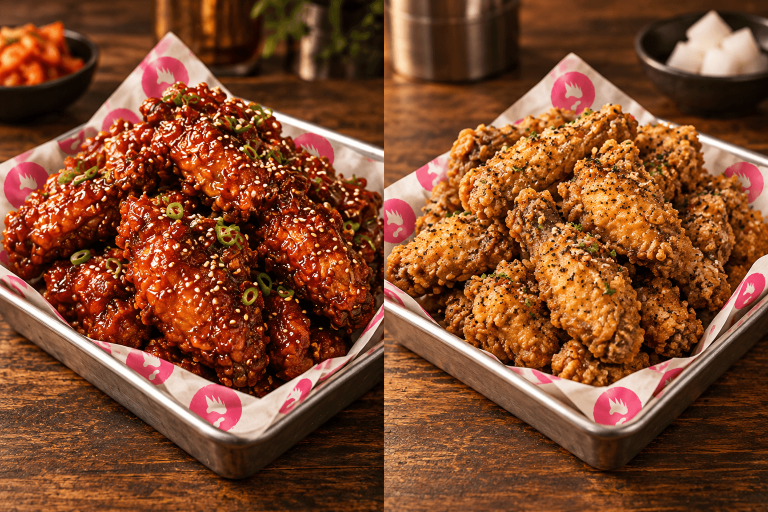 Sweet and spicy glazed chicken wings