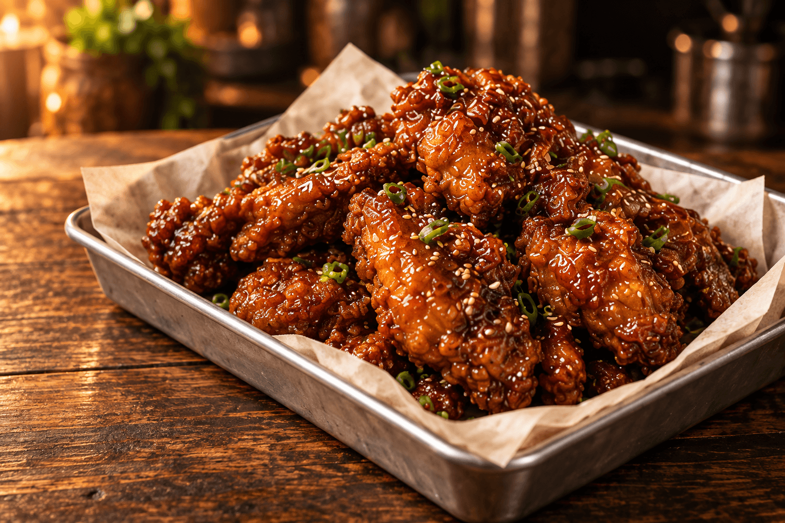 Soy garlic glazed chicken wings